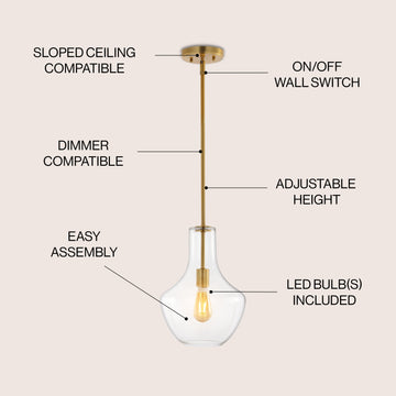 Watts Glass/Metal LED Pendant